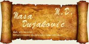 Maša Dujaković vizit kartica